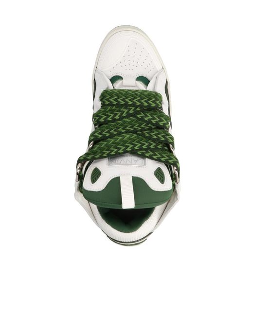 Lanvin Metallic Curb Low-Top Sneakers for men