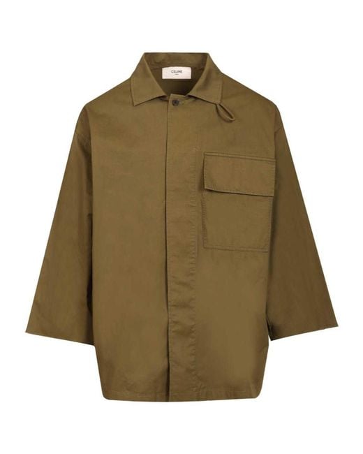 Céline Green Oversized Shirt for men