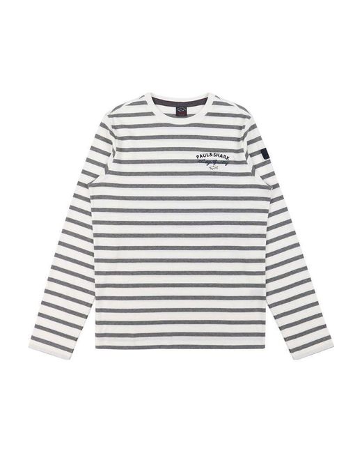 Paul & Shark White Logo Long-Sleeved T-Shirt for men