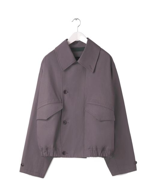 Lemaire Purple Oversized-Collar Bomber Jacket for men