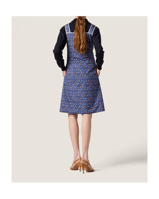 Miu Miu Blue Poplin Dress