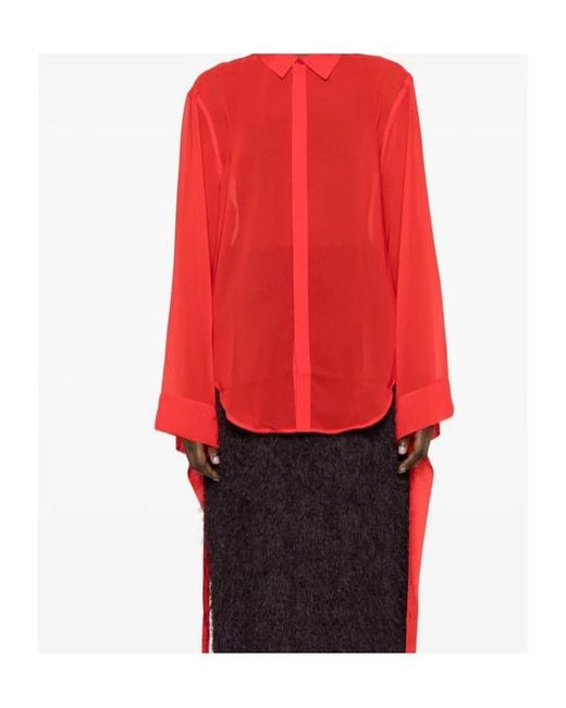 Frankie Shop Red Long Sleeve Shirt