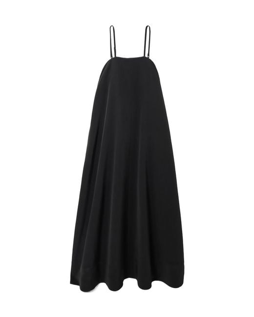 Joseph Black Banna Satin-Twill Gown