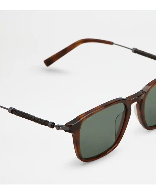 Tod's Green Full-Rim Sunglasses for men