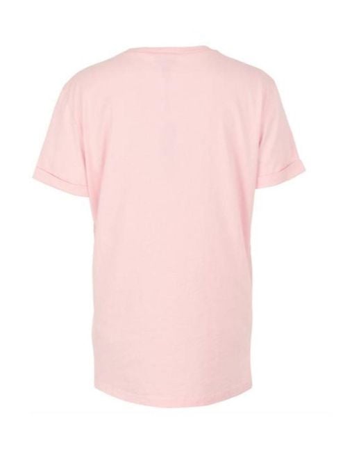 Just Cavalli Pink Logo Printed T-Shirt