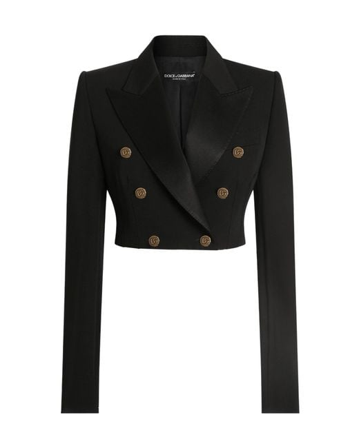 Dolce & Gabbana Black Cropped Blazer
