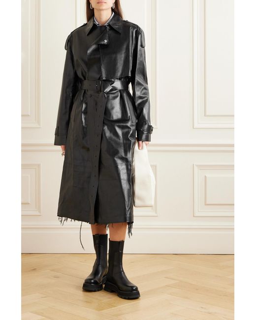 Mackage Black Lapel Long-Sleeved Coat