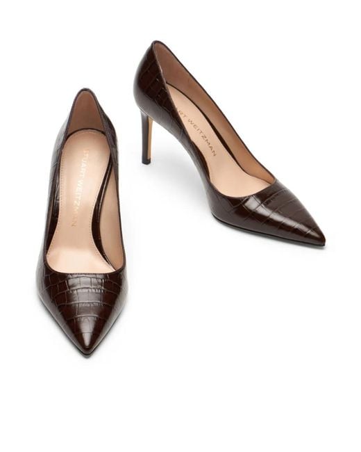 Stuart Weitzman Brown Stuart Power Pump 85