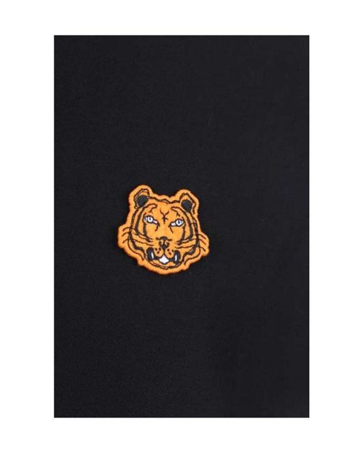 KENZO Blue Cropped Tiger Patch Jacket