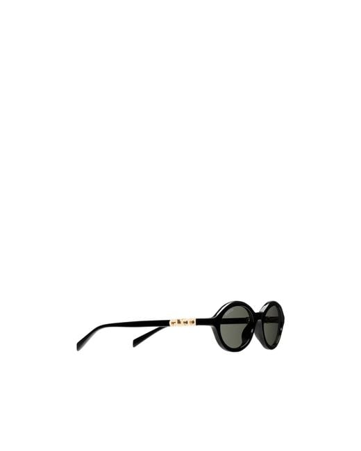 Gucci White Eyewear Round Frame Sunglasses
