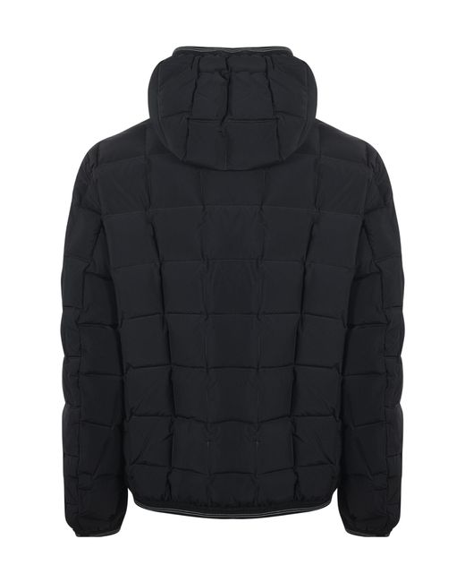 Blauer Usa Black Blauer Quilted Hooded Down Jacket for men