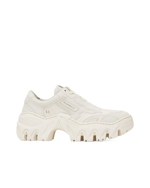 Rombaut White Round Toe Sneakers