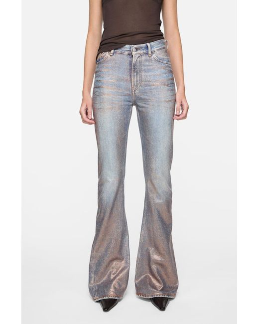 Acne Blue 2025F Fitted Glitter Jeans