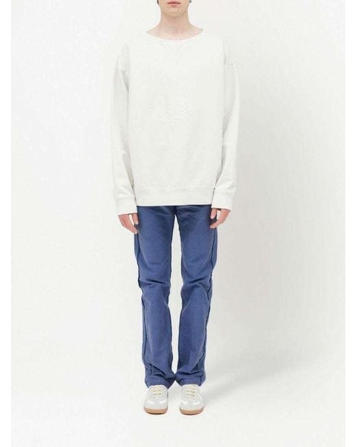 Maison Margiela White Numeric Logo Sweatshirt for men