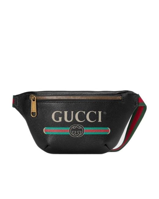 Gucci Black Print Small Belt Bag
