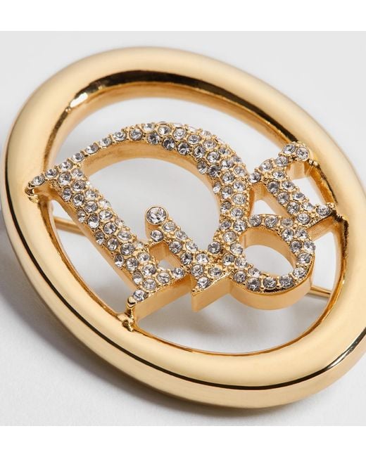 Dior Metallic Oblique Brooch