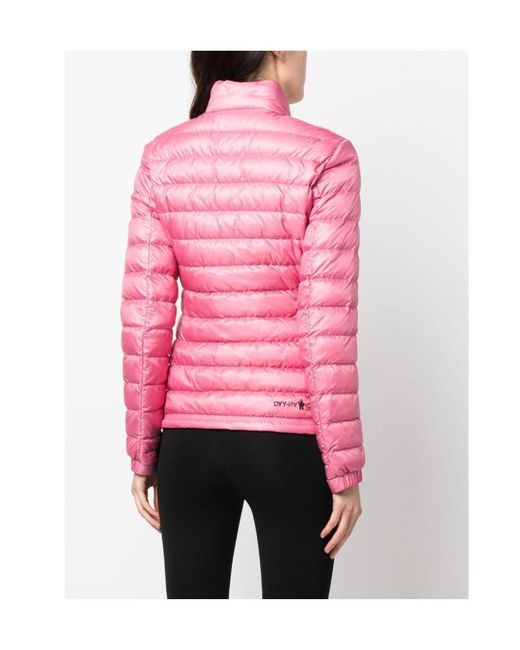 Moncler Pink Logo-Patch Padded-Design Jacket