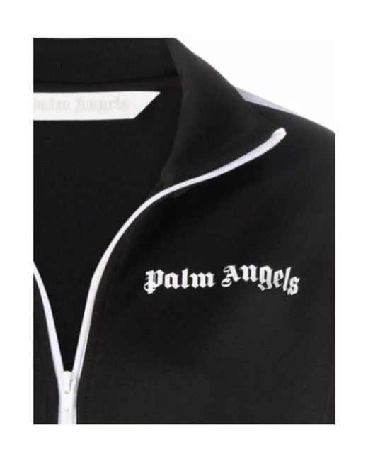 Palm Angels Black Side-Stripe Track Jacket