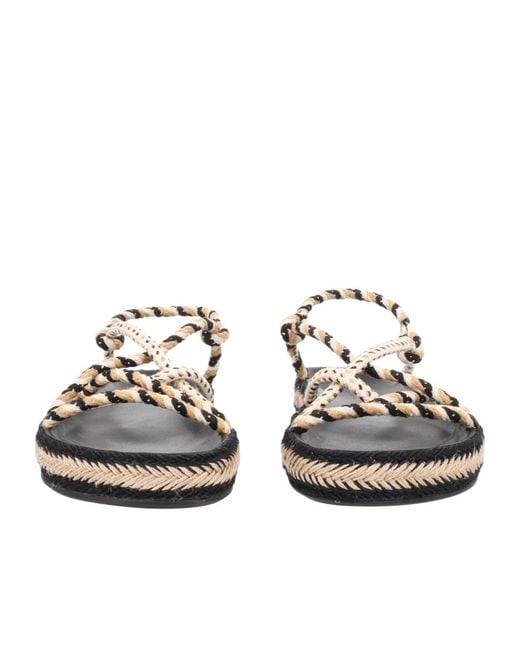 Isabel Marant Brown Kitza Rope Flat Sandals