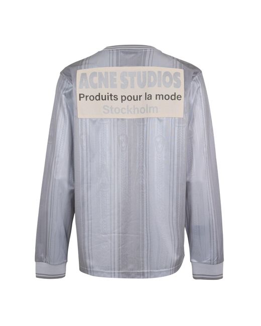 Acne Gray Long Sleeve T-Shirt for men