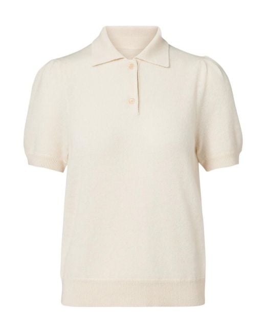Jardin Des Orangers White Cashmere Polo Sweater