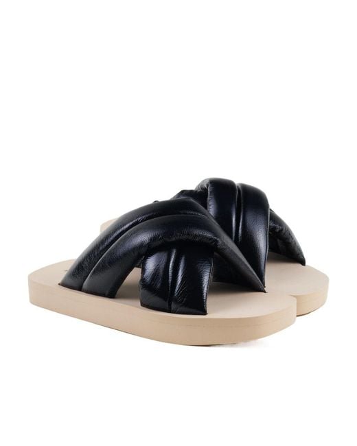 Proenza Schouler Blue Crossover Slide Sandals
