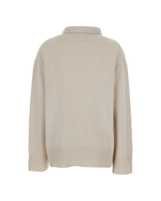 Soft Goat White Ribbed Knitwear