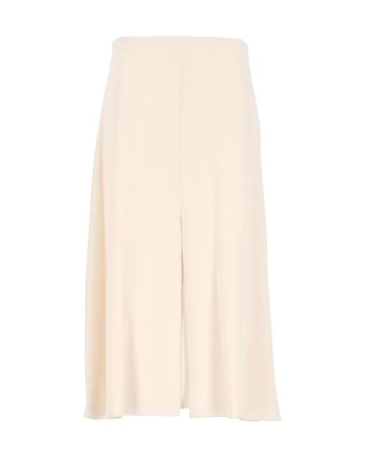 Valentino Natural Slit Skirt