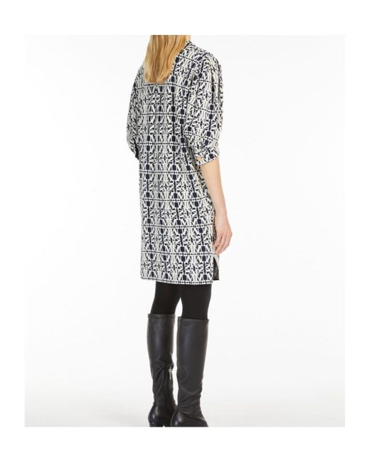 Max Mara Multicolor Jacquard Jersey Dress