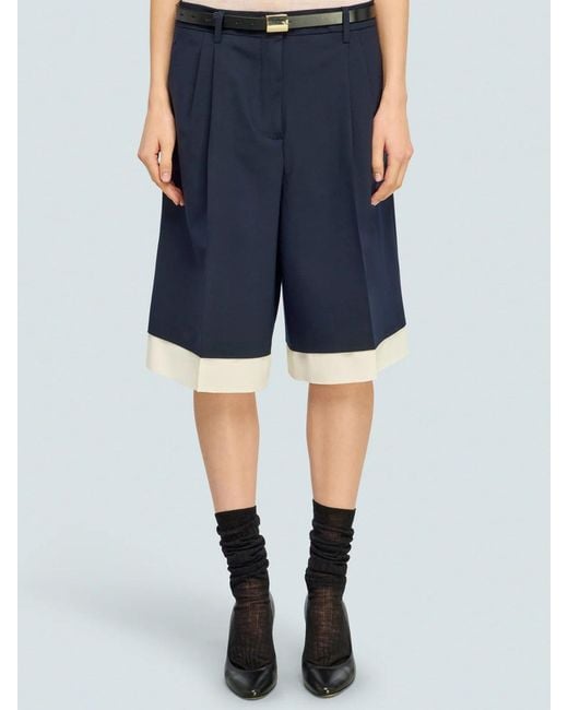 Semicouture Black Straight-Leg Shorts