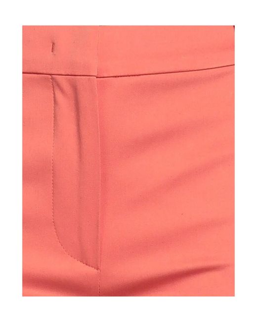 Max Mara Red Plain Colour Casual Trousers