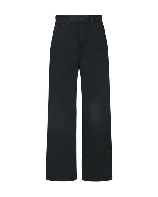 The Row Black Eglitta Wide-Leg Jeans