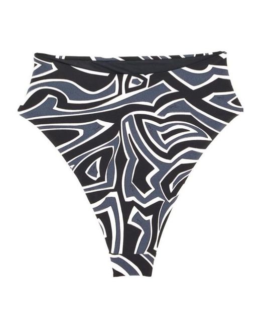 Emilio Pucci Black Pucci Abstract Printed Beachwear Bottoms