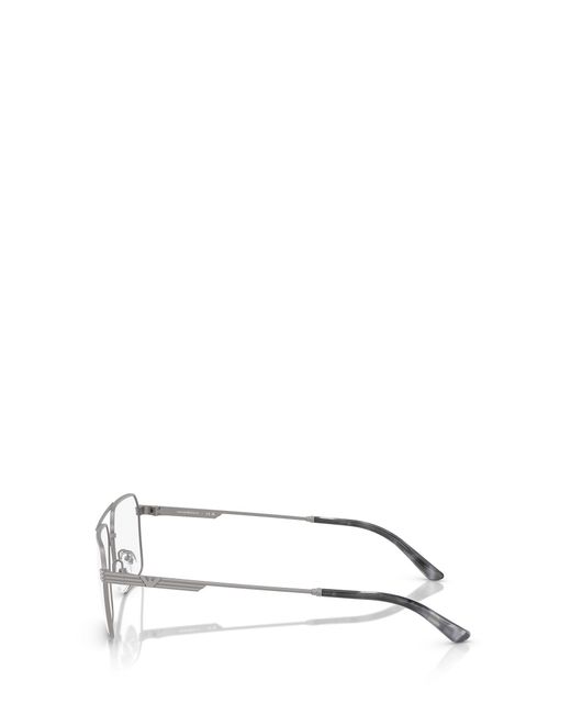 Emporio Armani White Pilot Frame Glasses for men
