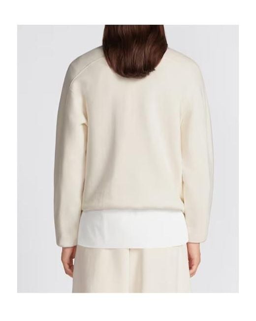 Dior White Regular-Fit Sweater With Stand Collar for men