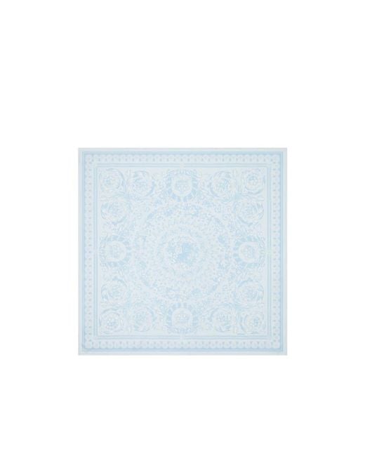 Versace Blue Pattern-Printed Shawl
