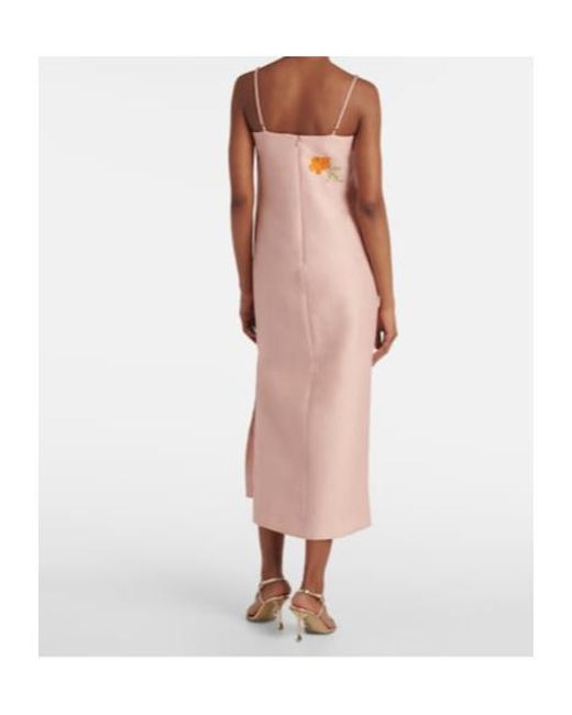 ALÉMAIS Pink Hazel Printed Linen-Blend Maxi Dress