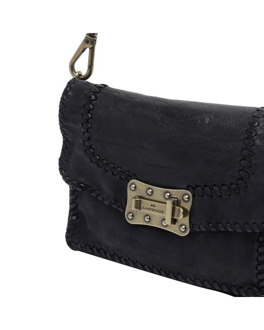 Campomaggi Black Flap Shoulder Bag