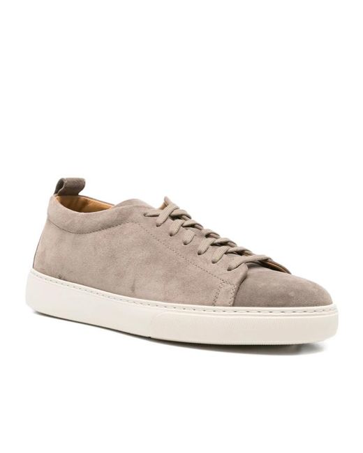 Henderson Brown Suede Lace-Up Sneakers for men
