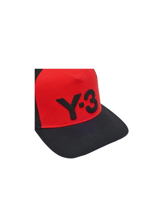 Y-3 Red Trucker Cap for men