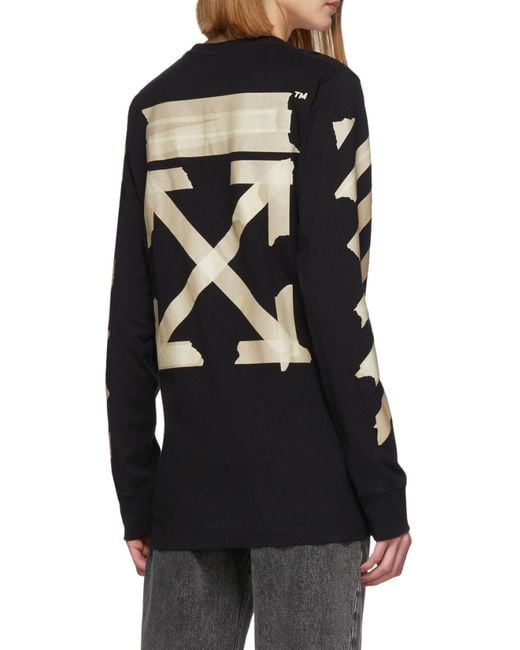 Off-White c/o Virgil Abloh Black Tape Arrows Long-Sleeved T-Shirt for men