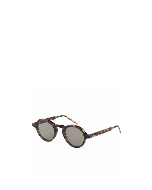 Thom Browne Metallic Eyewear Round Frame Sunglasses for men