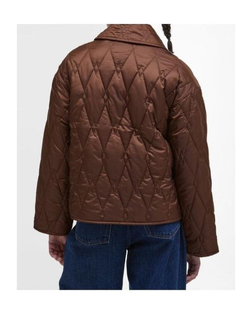 Barbour Brown Bernadette Quilted Shell Jacket
