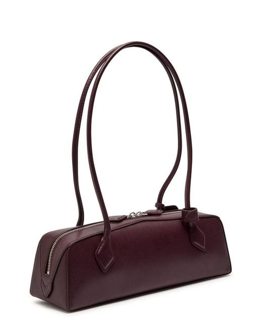 Alaïa Purple Le Teckel Medium Grained Leather Shoulder Bag