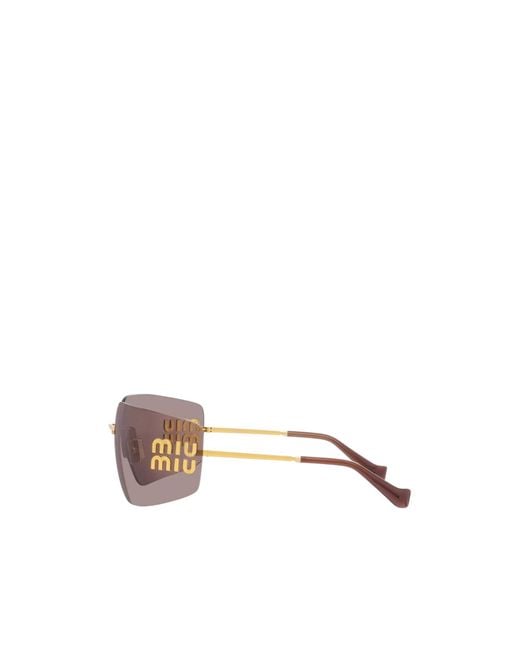 Miu Miu Pink Eyewear Wraparound Sunglasses