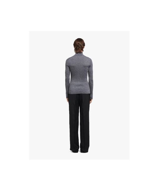 Prada Blue Cashmere Turtleneck for men