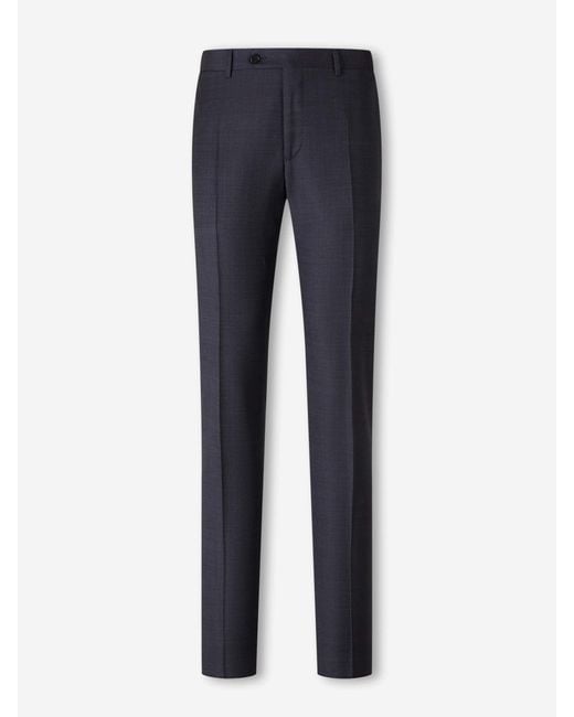 Canali Blue Long-Sleeved Suit Jacket And Trousers Two-Piece Set for men
