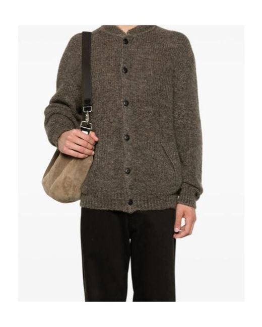 Giorgio Armani Brown Long-Sleeve Cardigan for men