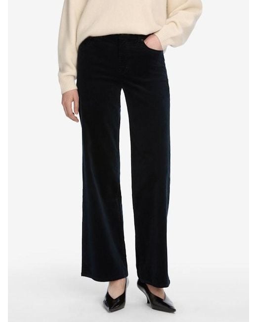 FRAME Black High-Waist Flared Pants