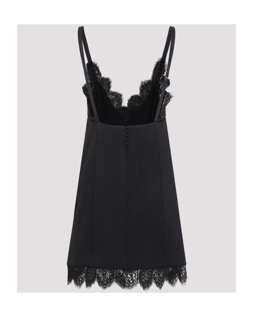 KHAITE The Bo Lace-Trim Minidress in Black | Lyst UK KHAITE The Bo Lace-Trim Minidress in Black | Lyst UK